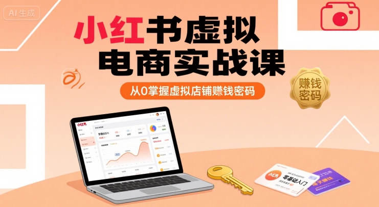 小红书虚拟电商实战课，从0掌握虚拟店铺賺钱密码-中创网_专注互联网创业,项目资源整合-心诚资源网