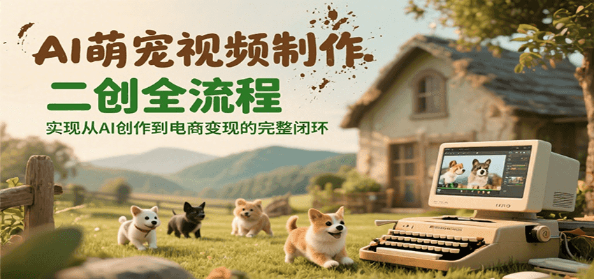 AI萌宠视频制作二创全流程，实现从AI创作到电商变现的完整闭环-中创网_专注互联网创业,项目资源整合-心诚资源网
