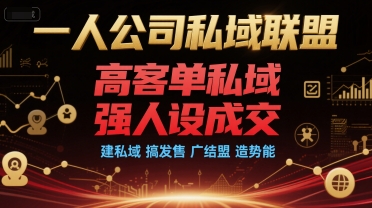 一人公司私域联盟，高客单私域，强人设成交，建私域 搞发售 广结盟 造势能-中创网_专注互联网创业,项目资源整合-心诚资源网