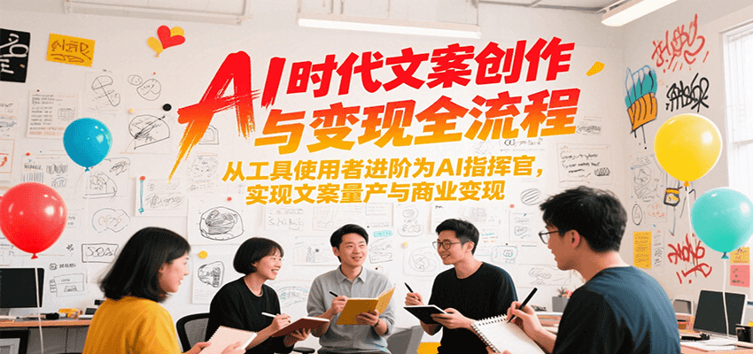AI时代文案创作与变现全流程，从工具使用者进阶为AI指挥官，实现文案量产与商业变现-中创网_专注互联网创业,项目资源整合-心诚资源网