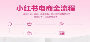 小红书电商全流程,基础开店、选品、流量获取、笔记创作到数据分析、供应商管理等-中创网_专注互联网创业,项目资源整合-心诚资源网