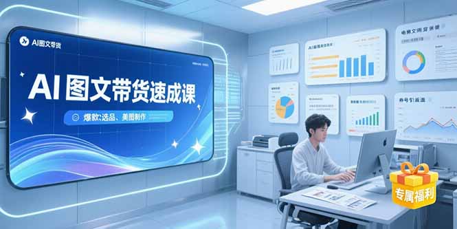 （15416期）AI图文带货速成课，养号引流秘籍，爆款选品策略，美图制作全流程-中创网_专注互联网创业,项目资源整合-心诚资源网