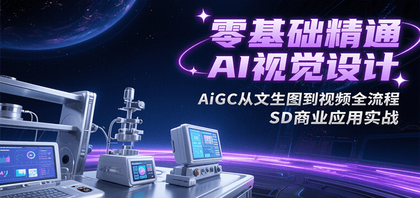 零基础精通AI视觉设计，AiGC从文生图到视频全流程，SD商业应用实战-中创网_专注互联网创业,项目资源整合-心诚资源网