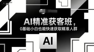 AI精准获客班,0基础小白也能快速获取精准人群-中创网_专注互联网创业,项目资源整合-心诚资源网