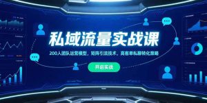 (15403期)私域流量实战课,200人团队运营模型,矩阵引流技术,高客单私聊转化策略-中创网_专注互联网创业,项目资源整合-心诚资源网