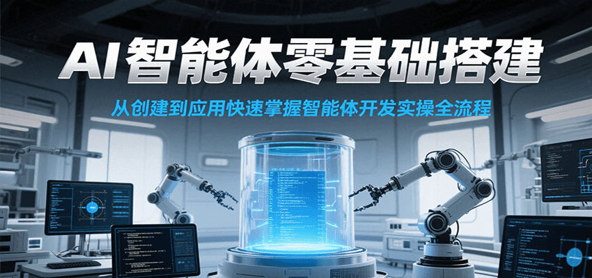 AI智能体零基础搭建实操课，从创建到应用快速掌握智能体开发全流程！-中创网_专注互联网创业,项目资源整合-心诚资源网