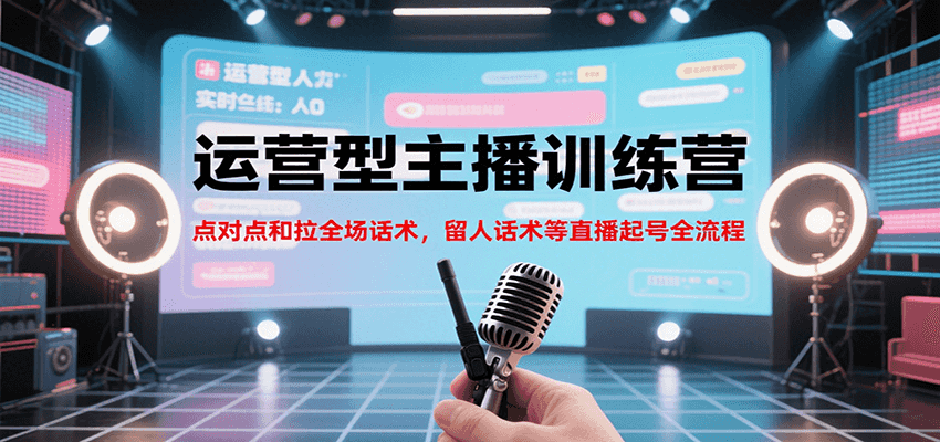 运营型主播训练营，点对点和拉全场话术，留人话术等直播起号全流程（更新7月）-中创网_专注互联网创业,项目资源整合-心诚资源网
