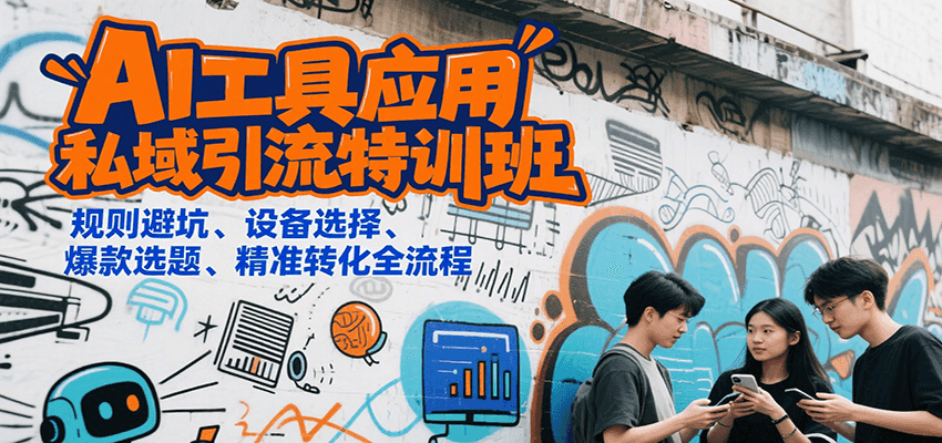 AI工具应用私域引流特训班，规则避坑、设备选择、爆款选题、精准转化全流程-中创网_专注互联网创业,项目资源整合-心诚资源网
