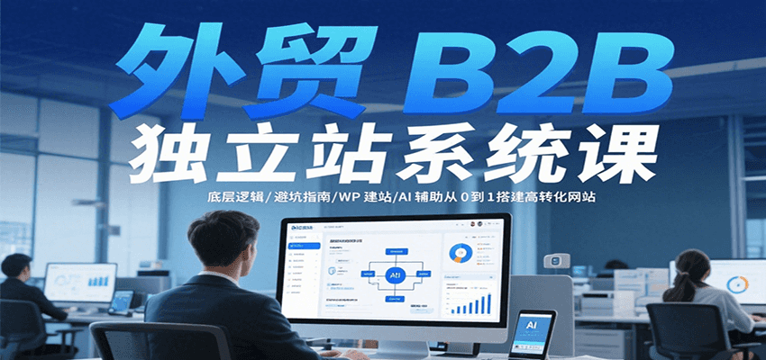 外贸B2B独立站系统课：底层逻辑/避坑指南/WP建站/AI辅助从0到1搭建高转化网站-中创网_专注互联网创业,项目资源整合-心诚资源网