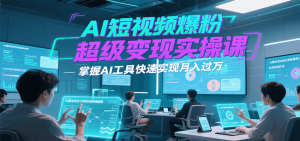 AI短视频爆粉超级变现实操课，掌握AI工具快速实现月入过万-中创网_专注互联网创业,项目资源整合-心诚资源网