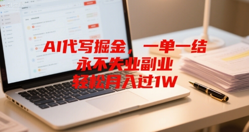 AI代写掘金，一单一结，永不失业副业，轻松月入过1W-中创网_专注互联网创业,项目资源整合-心诚资源网