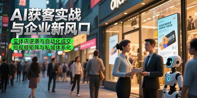 （15348期）AI获客实战与企业新风口，实体店逆袭与自动化成交 短视频矩阵与私域体系化-中创网_专注互联网创业,项目资源整合-心诚资源网