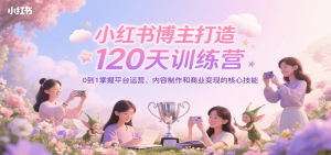 小红书博主打造120天训练营,0到1掌握平台运营、内容制作和商业变现-中创网_专注互联网创业,项目资源整合-心诚资源网