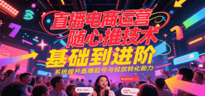 直播电商运营随心推投放技术基础到进阶，系统提升直播起号与投放转化能力-中创网_专注互联网创业,项目资源整合-心诚资源网