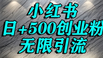 小红书无限引流创业粉，单人操作日引500+精准创业粉-中创网_专注互联网创业,项目资源整合-心诚资源网