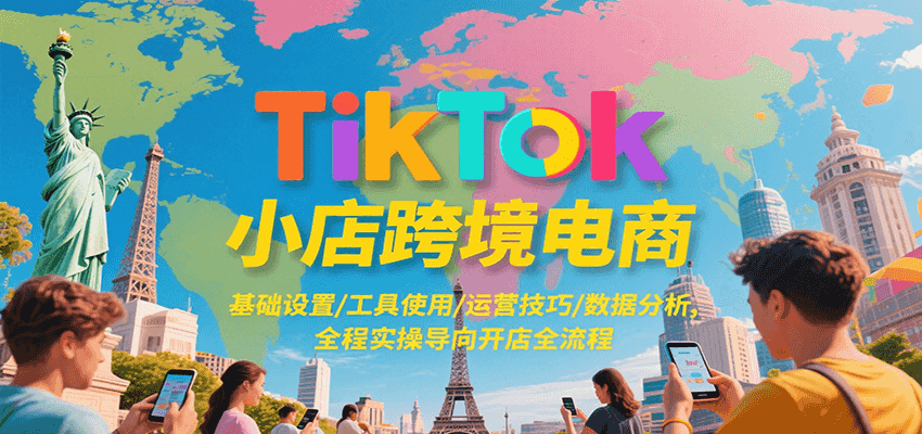 TikTok小店跨境电商，基础设置/工具使用/运营技巧/数据分析，全程实操导向开店全流程-中创网_专注互联网创业,项目资源整合-心诚资源网