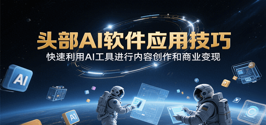 头部AI软件应用技巧，快速利用AI工具进行内容创作和商业变现-中创网_专注互联网创业,项目资源整合-心诚资源网