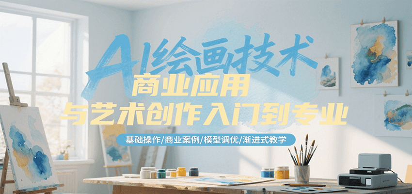 AI绘画技术商业应用与艺术创作入门到专业，基础操作/商业案例/模型调优/渐进式教学-中创网_专注互联网创业,项目资源整合-心诚资源网