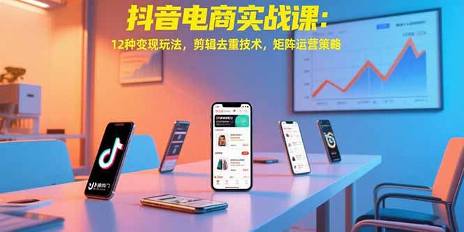 （15478期）抖音电商实战课：12种变现玩法，剪辑去重技术，矩阵运营策略-中创网_专注互联网创业,项目资源整合-心诚资源网