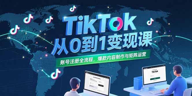 （15346期）TikTok从0到1变现课，账号注册全流程，爆款内容制作与矩阵运营-中创网_专注互联网创业,项目资源整合-心诚资源网