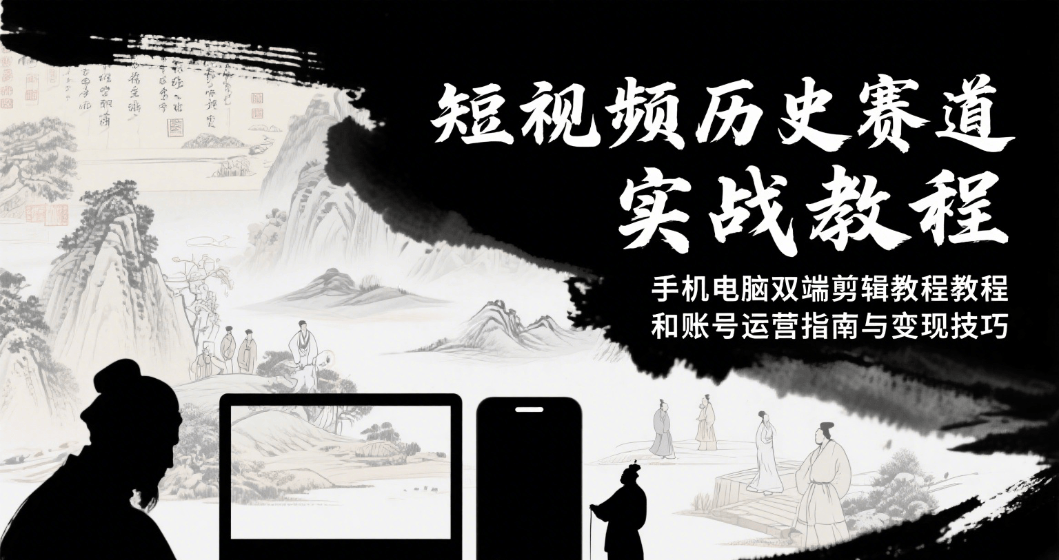 短视频历史赛道实战教程，手机电脑双端剪辑教程和账号运营指南与变现技巧-中创网_专注互联网创业,项目资源整合-心诚资源网