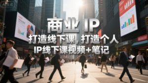 商业IP打造线下课,打造个人 IP线下课视频+笔记-中创网_专注互联网创业,项目资源整合-心诚资源网