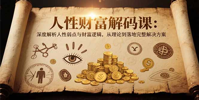 （15434期）人性财富解码课6.0：深度解析人性弱点与财富逻辑，理论到落地完整解决方案-中创网_专注互联网创业,项目资源整合-心诚资源网