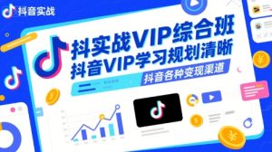 抖音实战VIP综合班,抖音VIP学习规划请晰抖音各种变现渠道-中创网_专注互联网创业,项目资源整合-心诚资源网