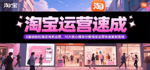 淘宝运营速成,0基础轻松搞定网店运营,10大核心模块分解快速复制落地(更新)-中创网_专注互联网创业,项目资源整合-心诚资源网