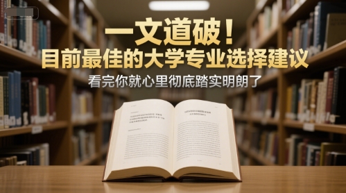 付费文章：一文道破！目前最佳的大学专业选择建议，看完你就心里彻底踏实明朗了-中创网_专注互联网创业,项目资源整合-心诚资源网