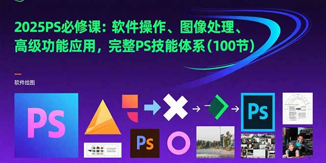 （15430期）2025PS必修课：软件操作、图像处理、高级功能应用，完整PS技能体系(100节)-中创网_专注互联网创业,项目资源整合-心诚资源网