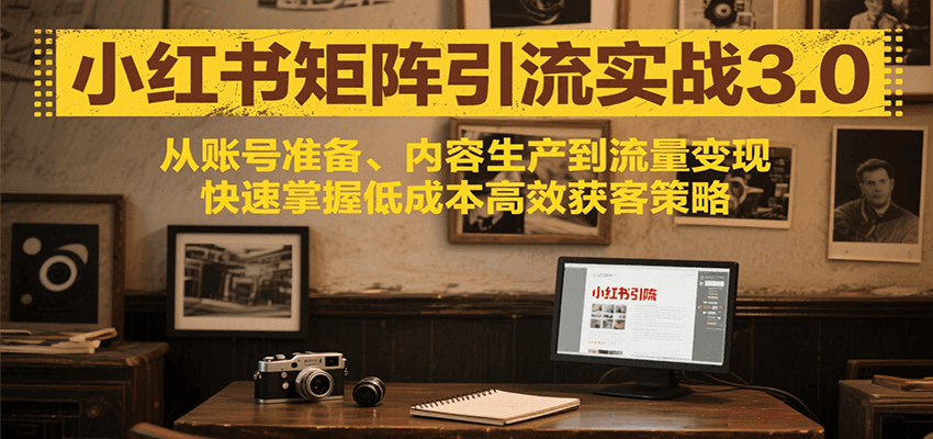 小红书矩阵引流3.0，从账号准备、内容生产到流量变现，快速掌握低成本高效获客策略-中创网_专注互联网创业,项目资源整合-心诚资源网