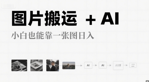 图片搬运+AI，小白也能靠一张图，日入4张-中创网_专注互联网创业,项目资源整合-心诚资源网