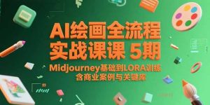 (15278期)AI绘画全流程实战课5期,Midjourney基础到LORA训练,含商业案例与关键词库-中创网_专注互联网创业,项目资源整合-心诚资源网