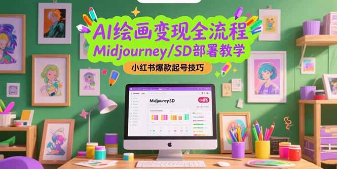 （15324期）AI绘画变现全流程，Midjourney/SD部署教学，小红书爆款起号技巧-中创网_专注互联网创业,项目资源整合-心诚资源网