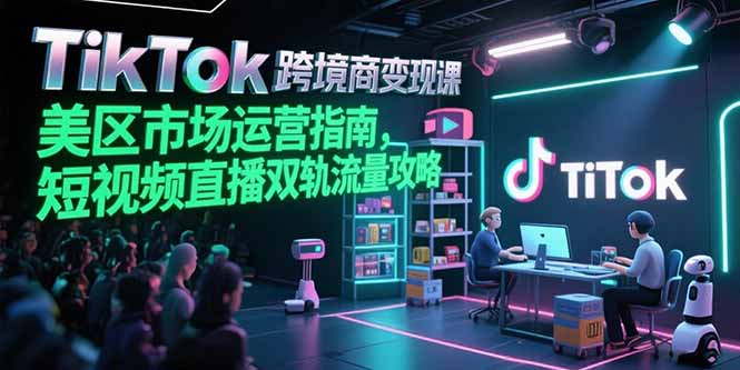 （15344期）TikTok跨境电商变现课，美区市场运营指南，短视频直播双轨流量攻略-中创网_专注互联网创业,项目资源整合-心诚资源网