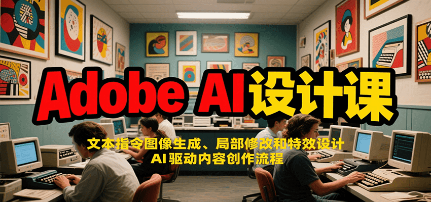 Adobe AI设计课：文本指令图像生成、局部修改和特效设计，AI驱动内容创作流程-中创网_专注互联网创业,项目资源整合-心诚资源网