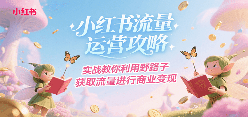 小红书流量运营攻略，实战教你利用野路子获取流量进行商业变现-中创网_专注互联网创业,项目资源整合-心诚资源网