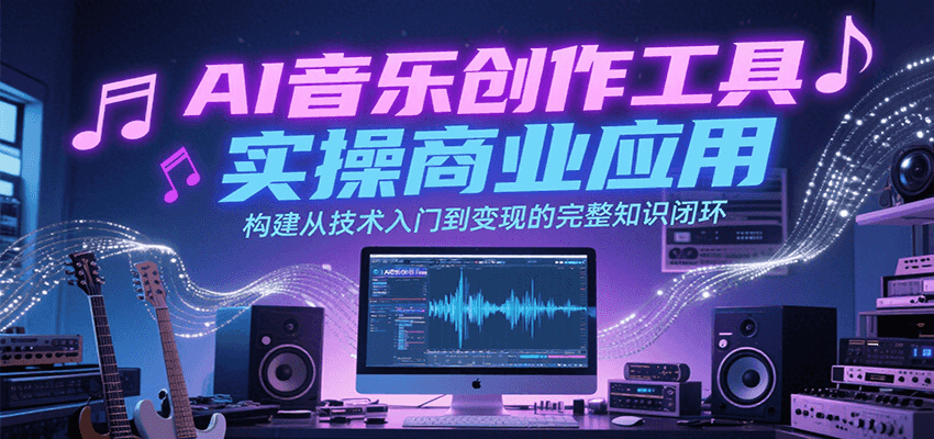 AI音乐创作工具实操商业应用，构建从技术入门到变现的完整知识闭环-中创网_专注互联网创业,项目资源整合-心诚资源网