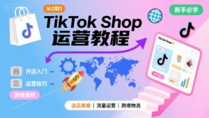 TikTok Shop从0到1运营教程,TikTok跨境电商新手必学课程-中创网_专注互联网创业,项目资源整合-心诚资源网