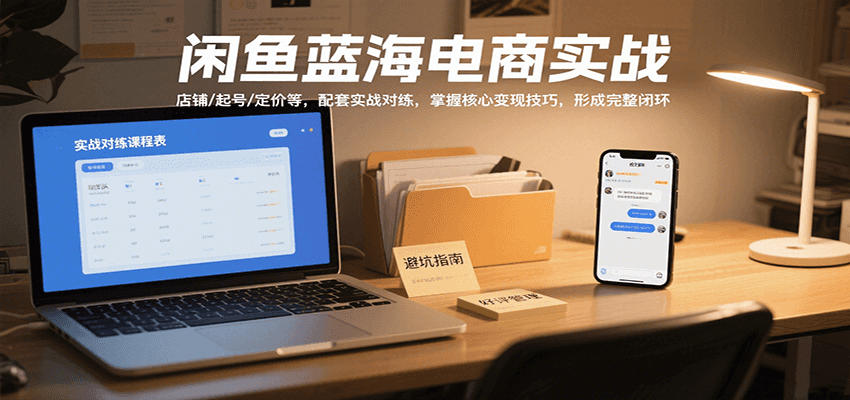 闲鱼蓝海电商实战，涵盖店铺、起号、定价等，配套实战对练，掌握核心变现技巧-中创网_专注互联网创业,项目资源整合-心诚资源网