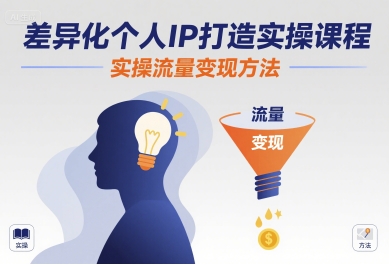 差异化个人IP打造实操课程，实操流量变现方法-中创网_专注互联网创业,项目资源整合-心诚资源网