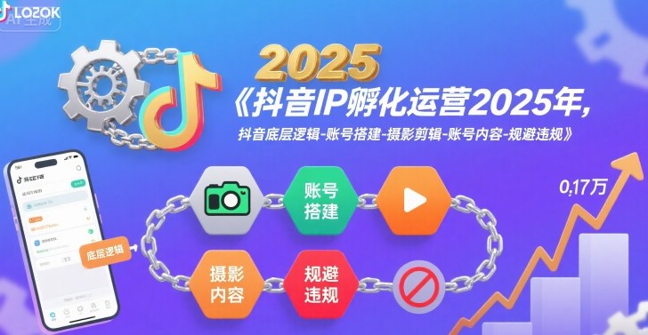 抖音IP孵化运营2025年，抖音底层逻辑-账号搭建-摄影剪辑-账号内容-规避违规-中创网_专注互联网创业,项目资源整合-心诚资源网