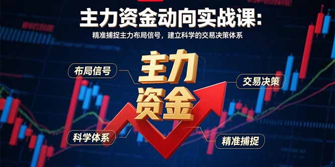（15804期）主力资金动向实战课-8月：精准捕捉主力布局信号，建立科学的交易决策体系-中创网_专注互联网创业,项目资源整合-心诚资源网