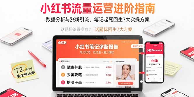（15827期）小红书流量运营进阶指南，数据分析与涨粉引流，笔记起死回生7大实操方案-中创网_专注互联网创业,项目资源整合-心诚资源网