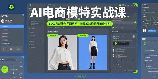 （15722期）AI电商模特实战课，SD工具部署与界面解析，基础换装换背景操作指南-中创网_专注互联网创业,项目资源整合-心诚资源网