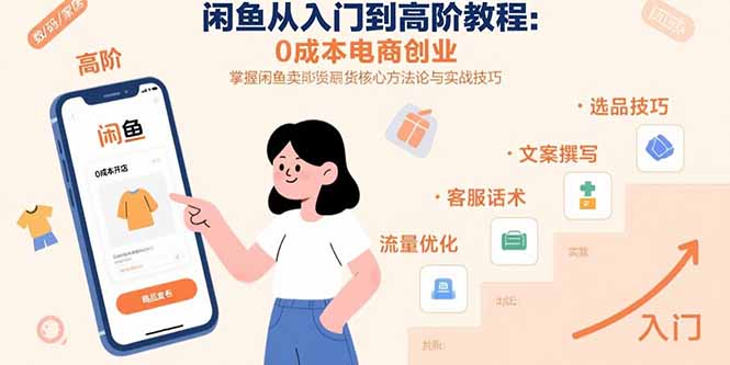 （15640期）闲鱼从入门到高阶教程：0成本电商创业，掌握闲鱼卖货核心方法论与实战技巧-中创网_专注互联网创业,项目资源整合-心诚资源网