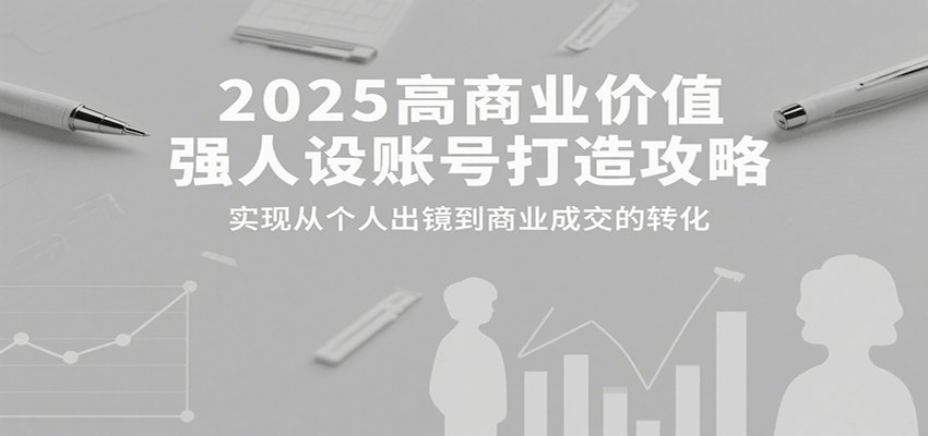 2025高商业价值强人设账号打造攻略，实现从个人出镜到商业成交的转化-中创网_专注互联网创业,项目资源整合-心诚资源网