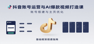 抖音账号运营与AI爆款视频打造课：含账号搭建、运营及多种AI特效视频制作方法-中创网_专注互联网创业,项目资源整合-心诚资源网