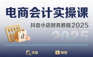 电商会计实操课-抖音小店财务教程2025-中创网_专注互联网创业,项目资源整合-心诚资源网